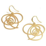 Hook Abstract Rose Earrings - Robin Boutique-Boutique 