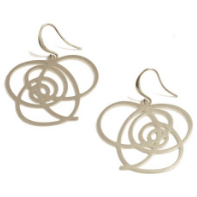 Hook Abstract Rose Earrings - Robin Boutique-Boutique 