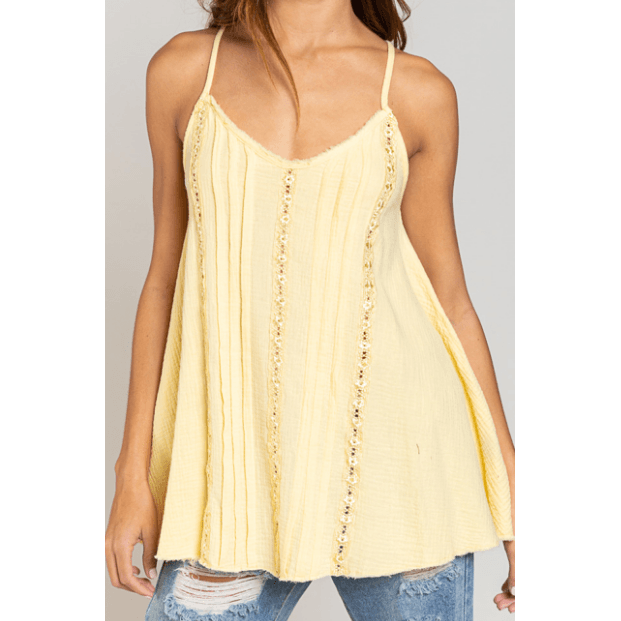 V-Neck Criss Cross Back Tank Top - Robin Boutique-Boutique 