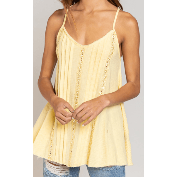 V-Neck Criss Cross Back Tank Top - Robin Boutique-Boutique 