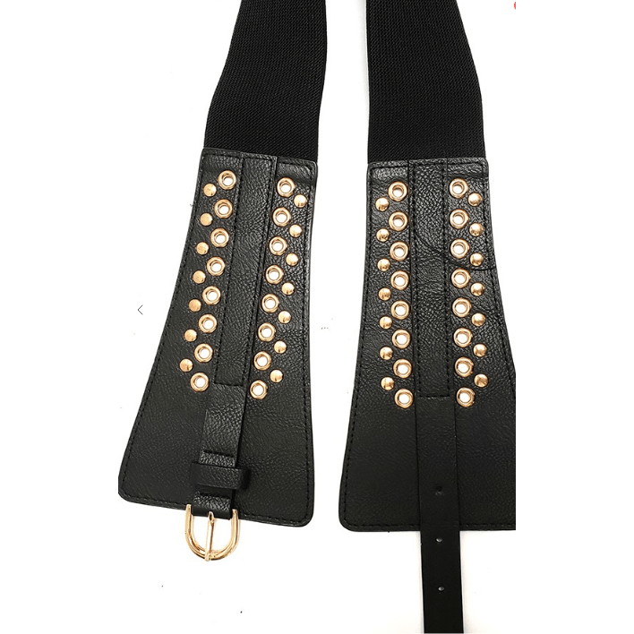 Gold Metal Elastic Waistband Belt - Robin Boutique-Boutique 