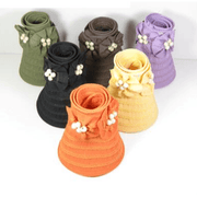 Roll up Sun Visor in Ribbon & Straw - Robin Boutique-Boutique 