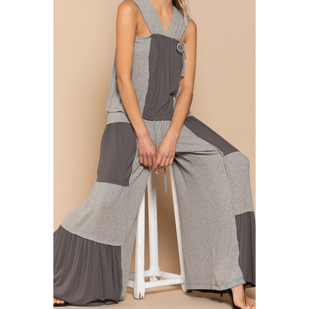 POL 2-Tone Palazzo Patch Pants FKP9 - Robin Boutique-Boutique 