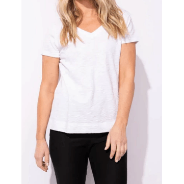 Escape Short Sleeve V-Neck Cotton Tee 10000 - Robin Boutique-Boutique 