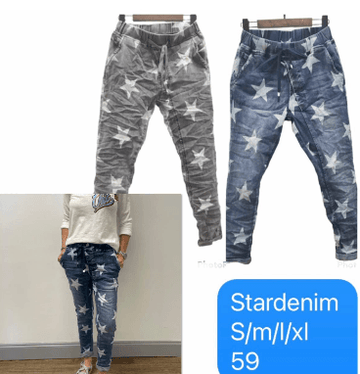 Star Denim Pants - Robin Boutique-Boutique 