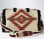 Hand Embroidered Aztec Print Duffle Bag - Robin Boutique-Boutique 