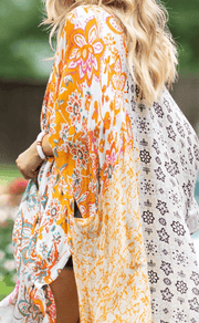 Boho Floral Tile Kimono - Robin Boutique-Boutique 