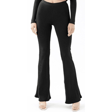 Ribbed Bell Bottom Leggings - Robin Boutique-Boutique 