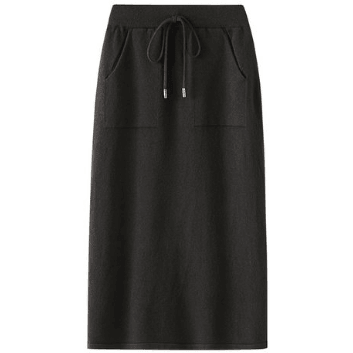 High Waist Drawstring Knit Skirt - Robin Boutique-Boutique 