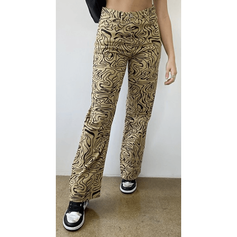 Wavy Print Pants - Robin Boutique-Boutique 