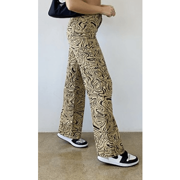 Wavy Print Pants - Robin Boutique-Boutique 