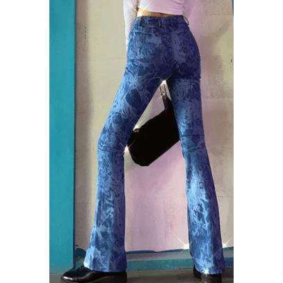 High Waist Tie-Dye Jeans - Robin Boutique-Boutique 