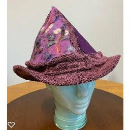 Purple felt embellished renaissance hat - Robin Boutique-Boutique 