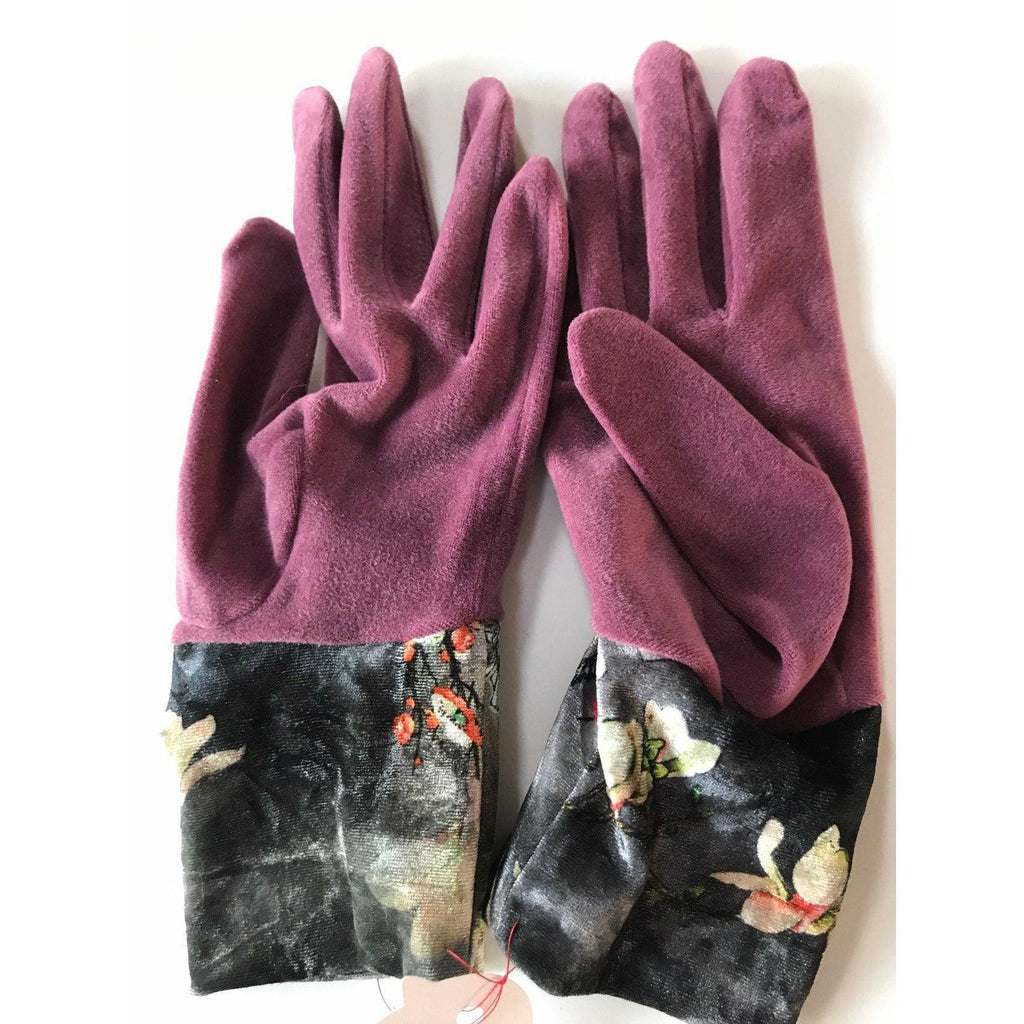 Repurposed up cycles recycled sweater into full finger gloves. Soft VELVET winter gloves stretch fit. Many colors or special order a color. - Robin Boutique-Boutique 