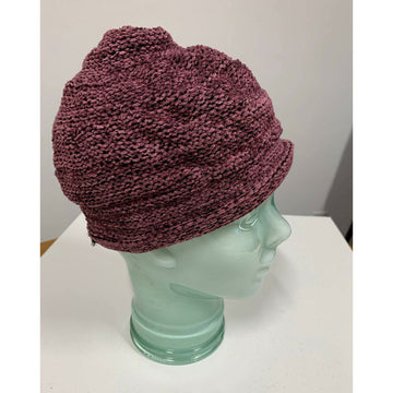 Hypo allergenic vegan cozy soft warm free form purple chenille hat. Free Shipping - Robin Boutique-Boutique    &.  Reloved Fabrics