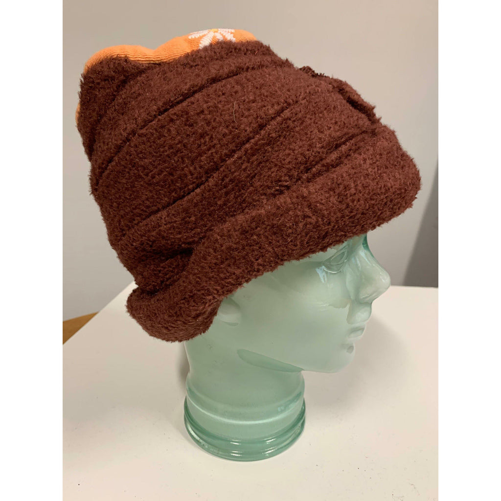 Winter hats-brown-cloche hat-beanie hats - Robin Boutique-Boutique    &.  Reloved Fabrics