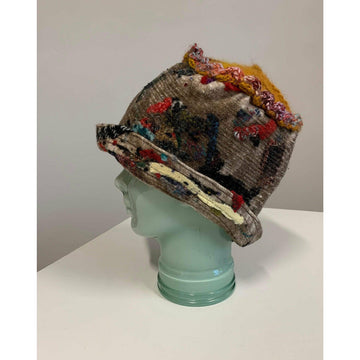 Tye dye soft organic hemp bucket hat with brim. Soft and warm. - Robin Boutique-Boutique 