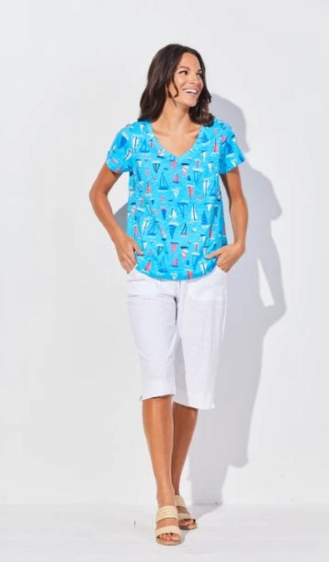 Escape by Habitat Cotton Pedal Pusher Short - Robin Boutique-Boutique 