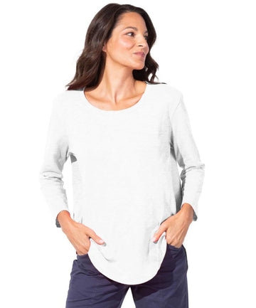 Escape Cotton High-Lo 3/4 Sleeve Tee 10004 - Robin Boutique-Boutique 