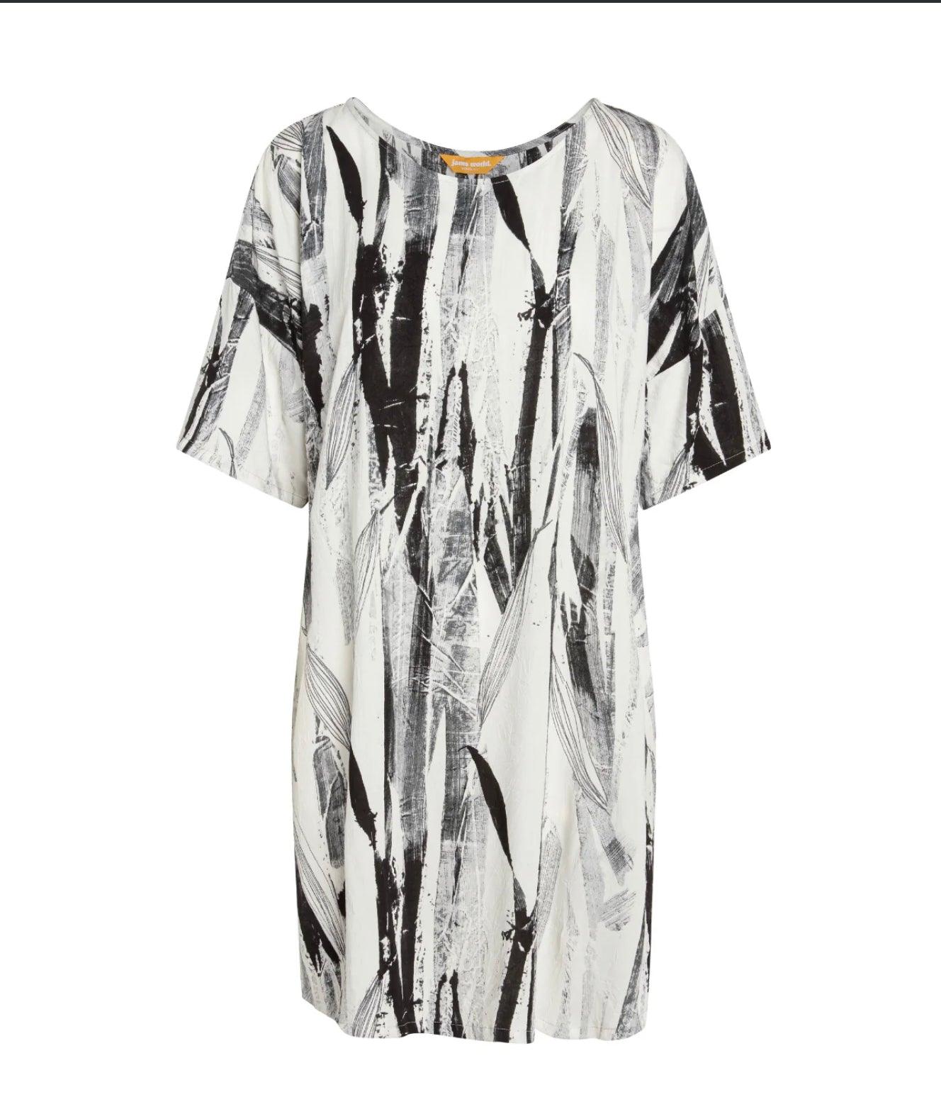 Jams World T Shirt Dress Lucky Bamboo Black W3130 - Robin Boutique-Boutique 