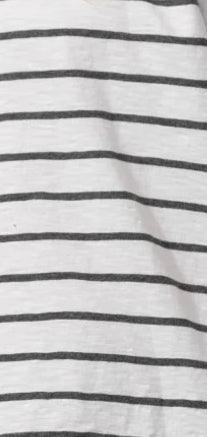 Cotton Slub High Lo 3/4 Sleeve Stripe 23004 - Robin Boutique-Boutique 