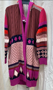 Fate fairisle open hooded cardigan 6993 - Robin Boutique-Boutique 