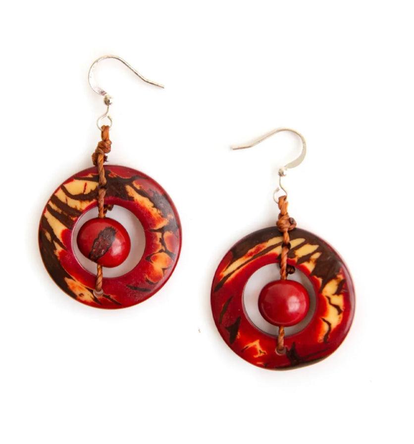 Tagua Nut Lorena Earrings - Robin Boutique-Boutique 