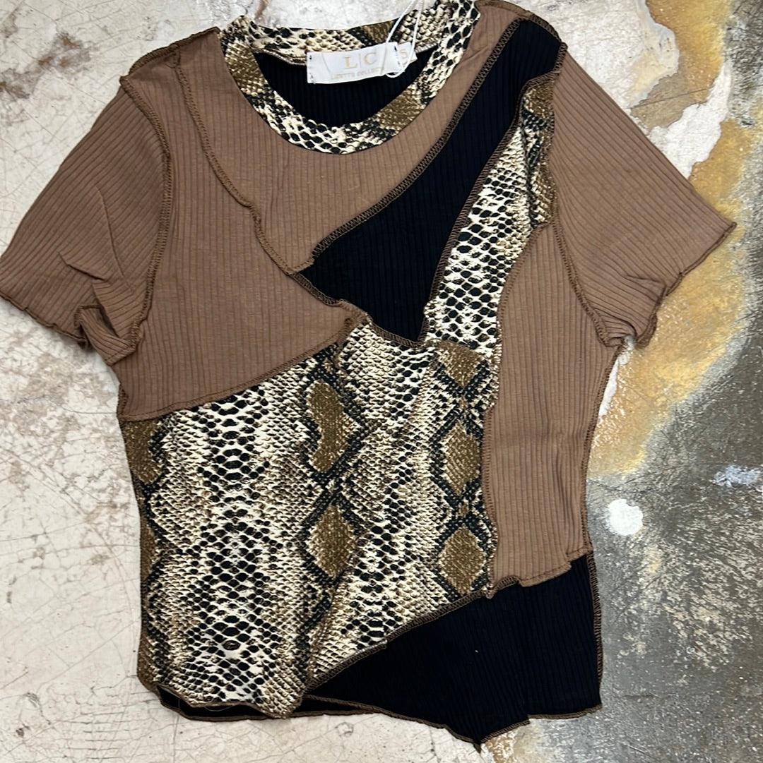 Lizette Blouse LC A3532 Zebra and Serpentine - Robin Boutique-Boutique 