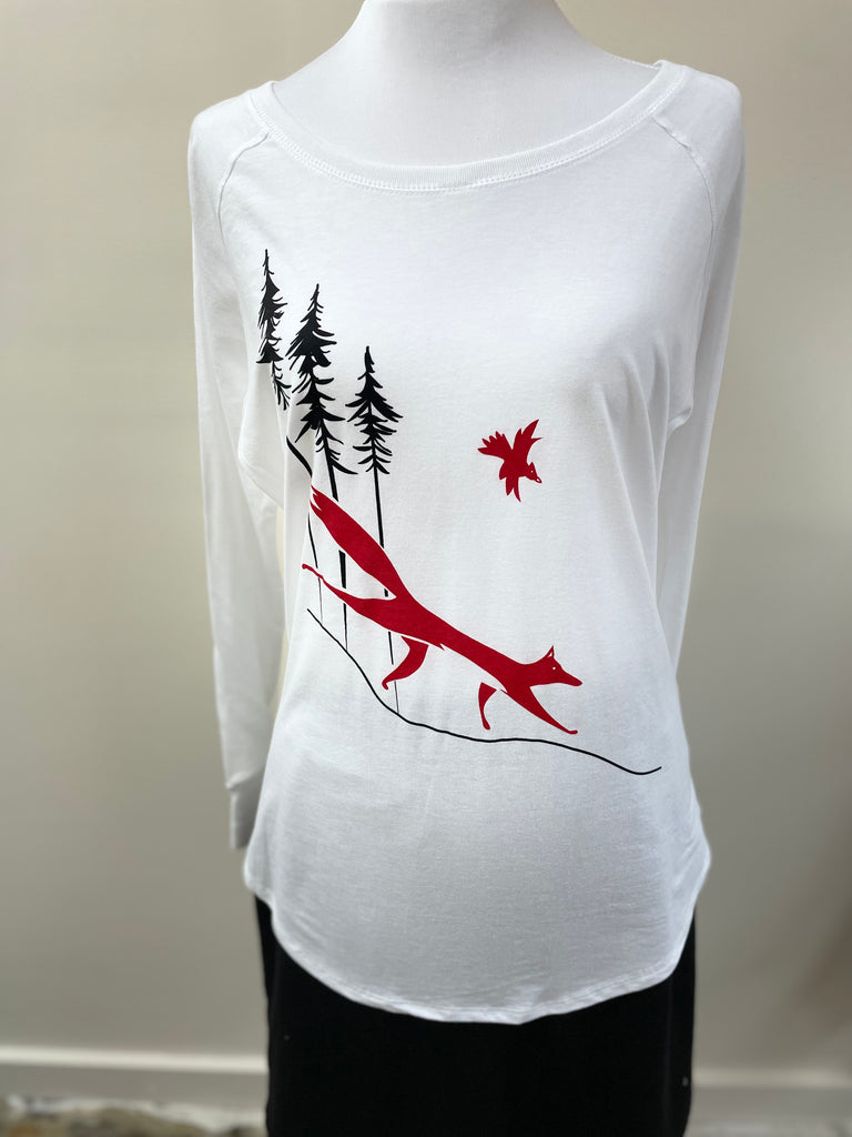 Tunic Tee Fox Bird - Robin Boutique-Boutique 