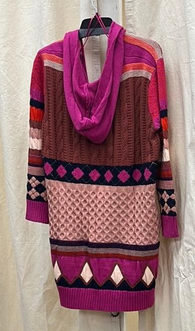 Fate fairisle open hooded cardigan 6993 - Robin Boutique-Boutique 