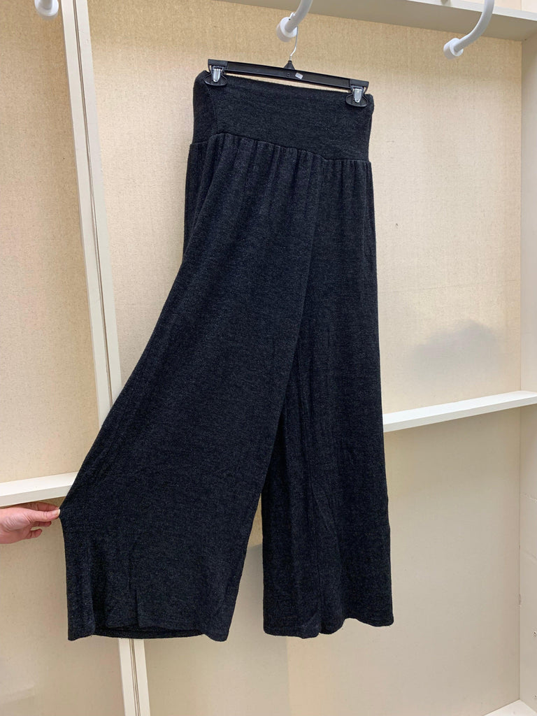 Dance In Paris Black Silver Lurex Palazzo Pants One Size - Robin Boutique-Boutique 