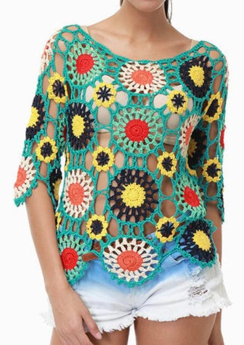 Crochet Patch Layering Top - Robin Boutique-Boutique 