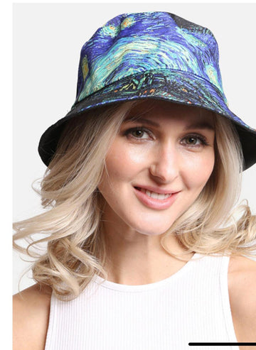 Van Gogh Reversible Bucket Hat JH-290 - Robin Boutique-Boutique 