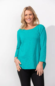 Escape Cotton High-Lo 3/4 Sleeve Tee 10004 - Robin Boutique-Boutique 