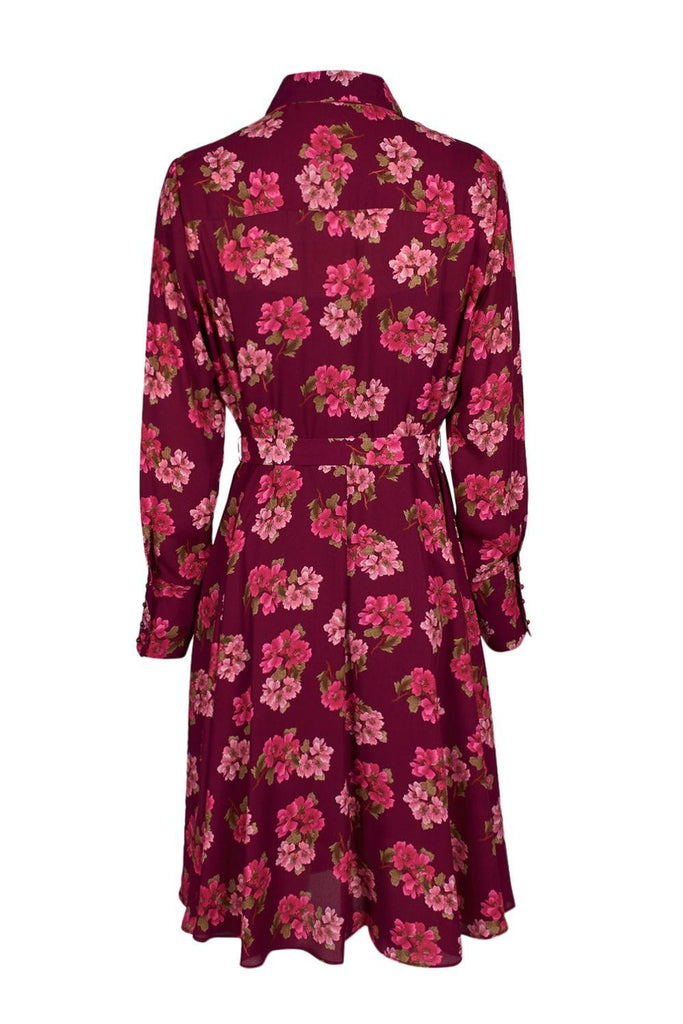 Nanette Lepore Collared Button Down Long Sleeve Floral Dress - Robin Boutique-Boutique 