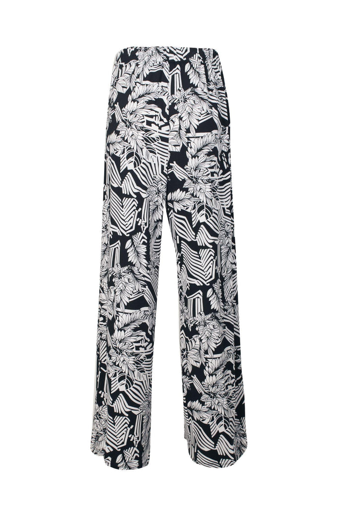 Perceptions Multi Leaf Print Wide Leg Pants - Robin Boutique-Boutique 